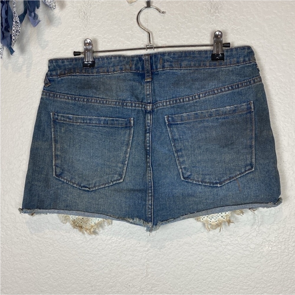 Free People Y2K Handkerchif Classic Blue Denim Pants #0079 - Picture 5 of 5
